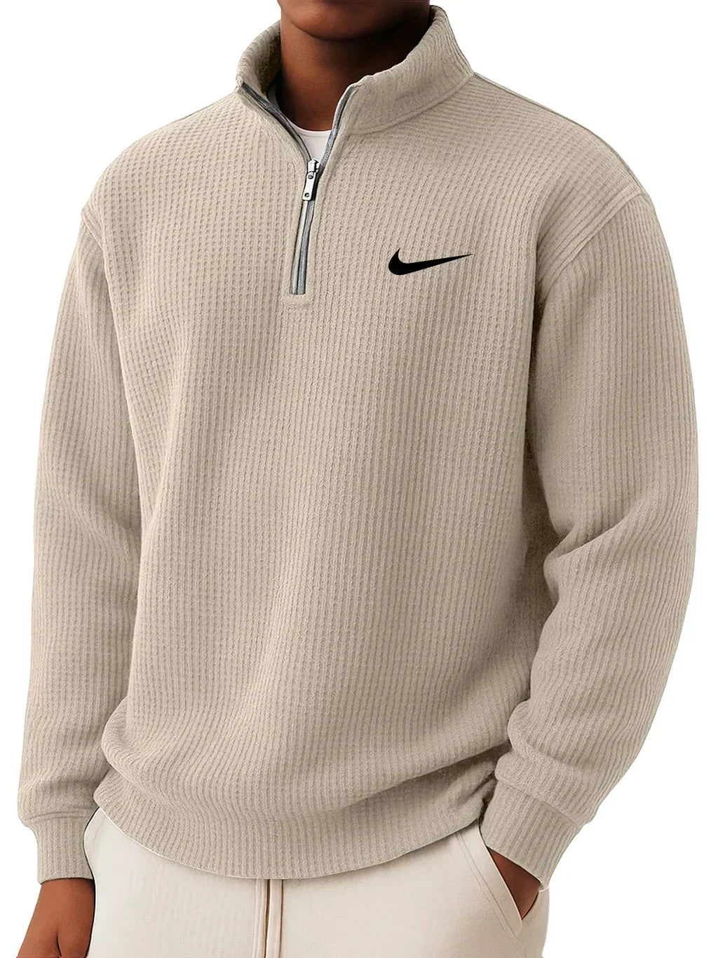 Collar Half Zip Sweatshirt
