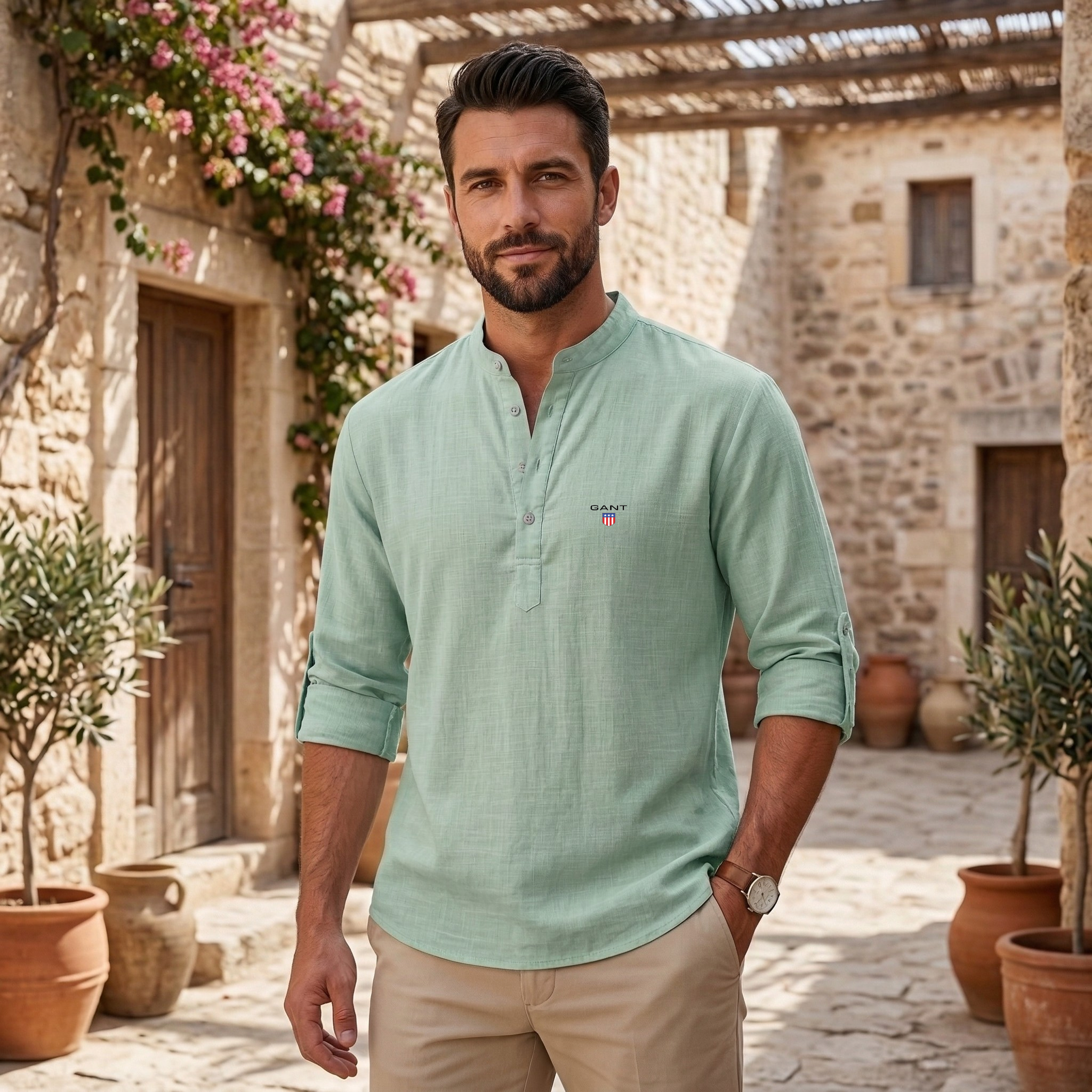 GANT® Freizeit-Henleyhemd